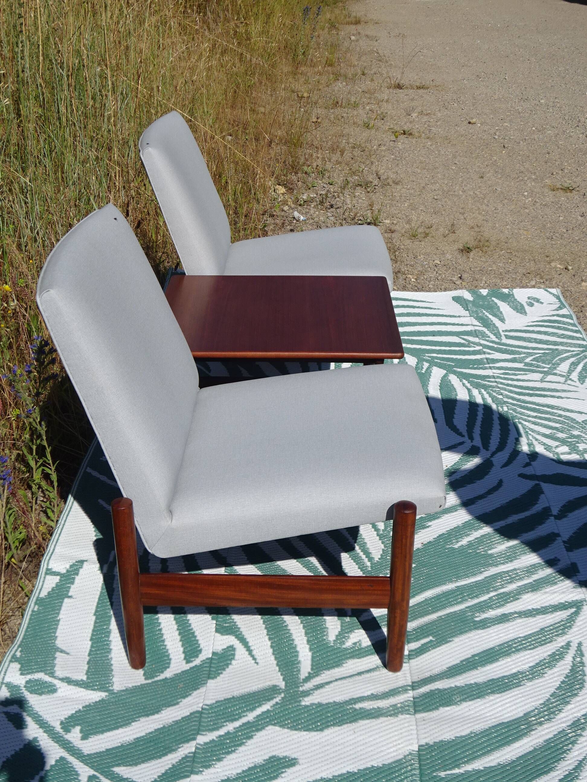 Modular vintage salon in teak signed by Karl SØrlie & SØnner.
