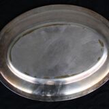Plat ovale en métal argenté