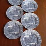 6 English Bursley "The Posthouse" dinner plates