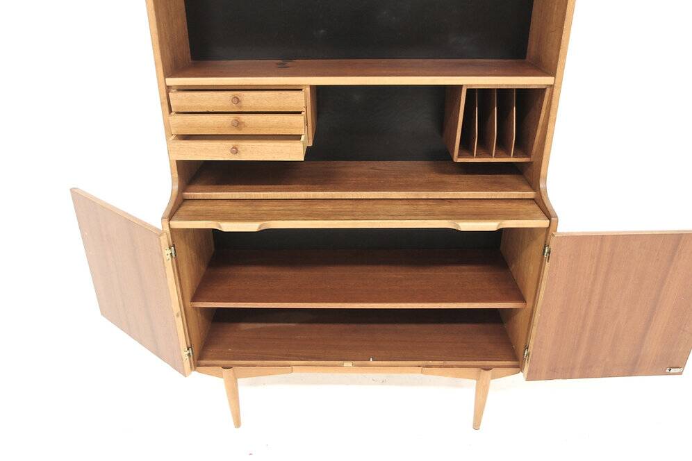 Scandinavian teak secretary, Hugo Troeds, Bjärnum, Sweden, 1950