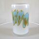 Glass vase abstract décor design 70s