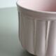 Cache-pot en céramique émaillée rose