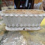 Pair of enamelled cast iron planters from 1900 from Charleville-Mézières