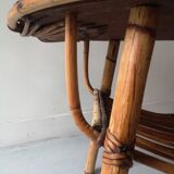 Rattan coffee table called lemon, vintage 1950