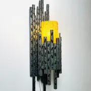 Brutalist Wall Lamp By Marcel Fantoni For Fantoni Studio Firenze, Italy, 1960S