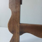 Brutalist coffee table from the 1950s – Solid oak – Handmade assembly