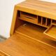 Danish Mid Century Teak Writing Cabinet, Bureau or Secretary Desk with roll top, 1960s