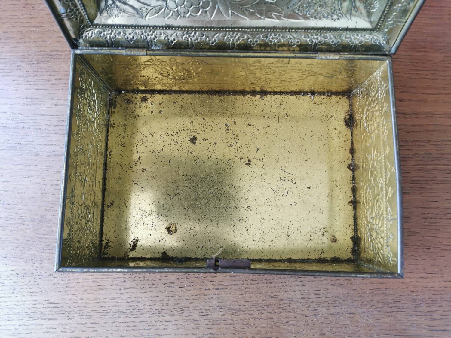 Vintage painted metal box