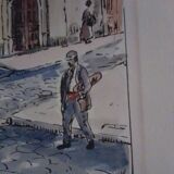 Watercolour drawing of Old Paris, ' Hôtel des Sens '