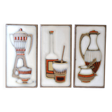 3 italian vintage wall tiles