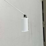 Classic white wall lamp Daphinette Italian vintage by Tommaso Cimini for Lumina, 1980s.