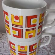6 vintage Tognana cups 70's