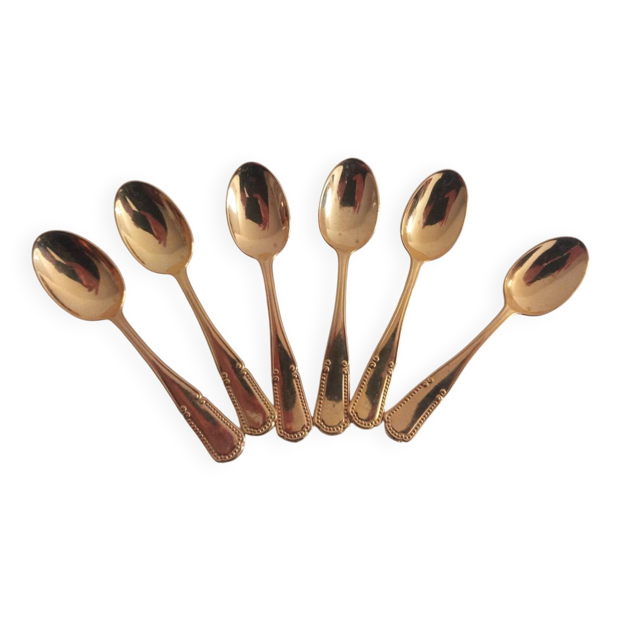 Gold coffee spoons and hallmark