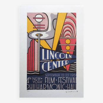 Lithographie originale en édition limitée Roy Lichtenstein « Lincoln Center » des années 1980