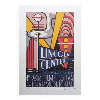 Lithographie originale en édition limitée Roy Lichtenstein « Lincoln Center » des années 1980
