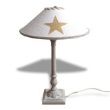 Lampe patiné blanc Shabby