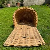 Champagne hood, hanging wicker basket