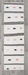 2x9 White & Black Contemporary Runner Rug, 76x263Cm