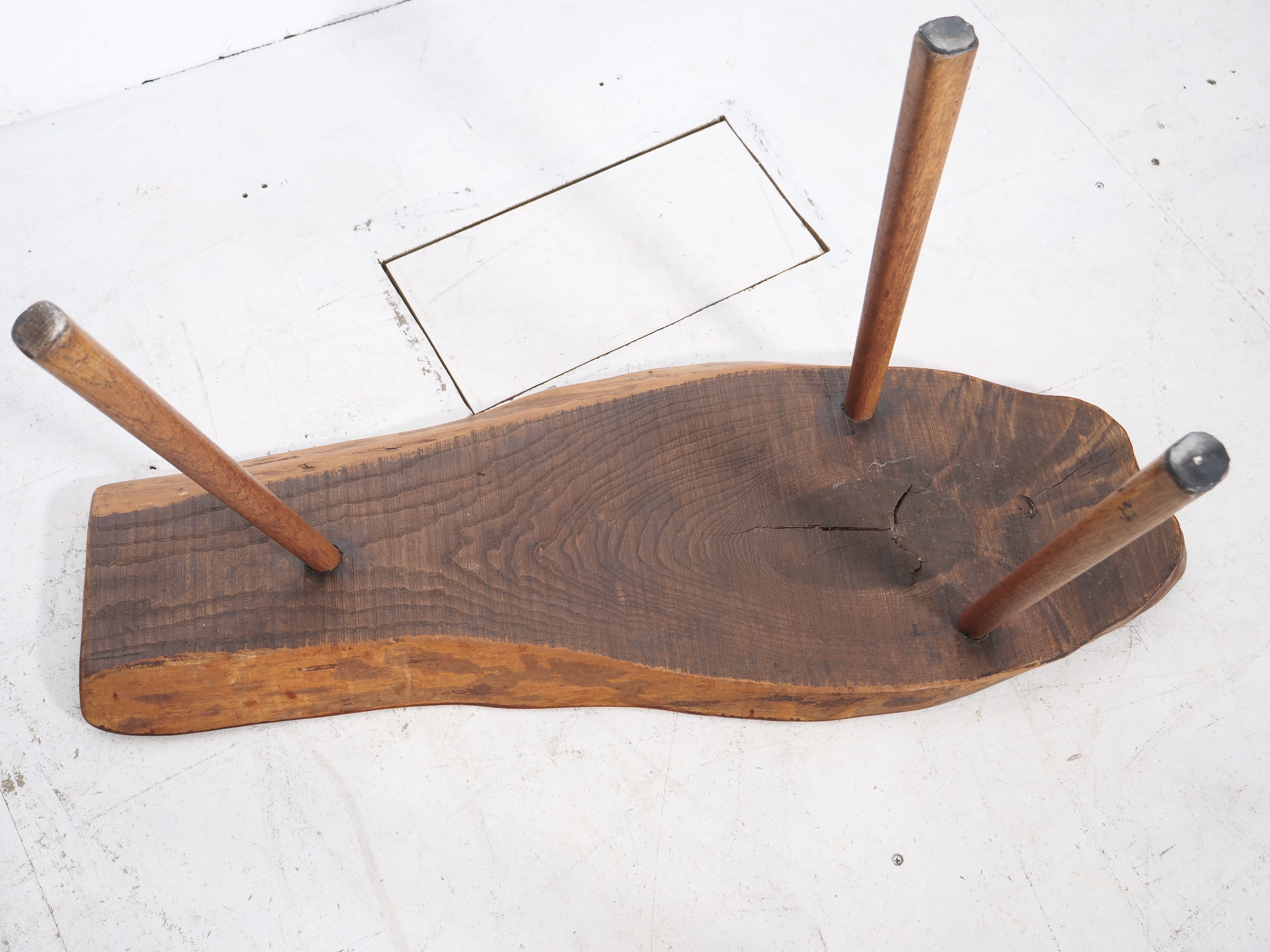 Brutalist tripod side table