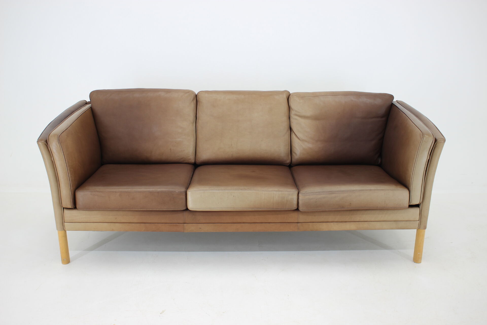 1960s Georg Thams Leather 3-Seather Sofa
