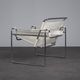 Chaise longue en cuir et acier tubulaire dans le style Bauhaus, Italie, années 1990.