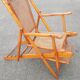 Folding chaise longue 1900 in beech