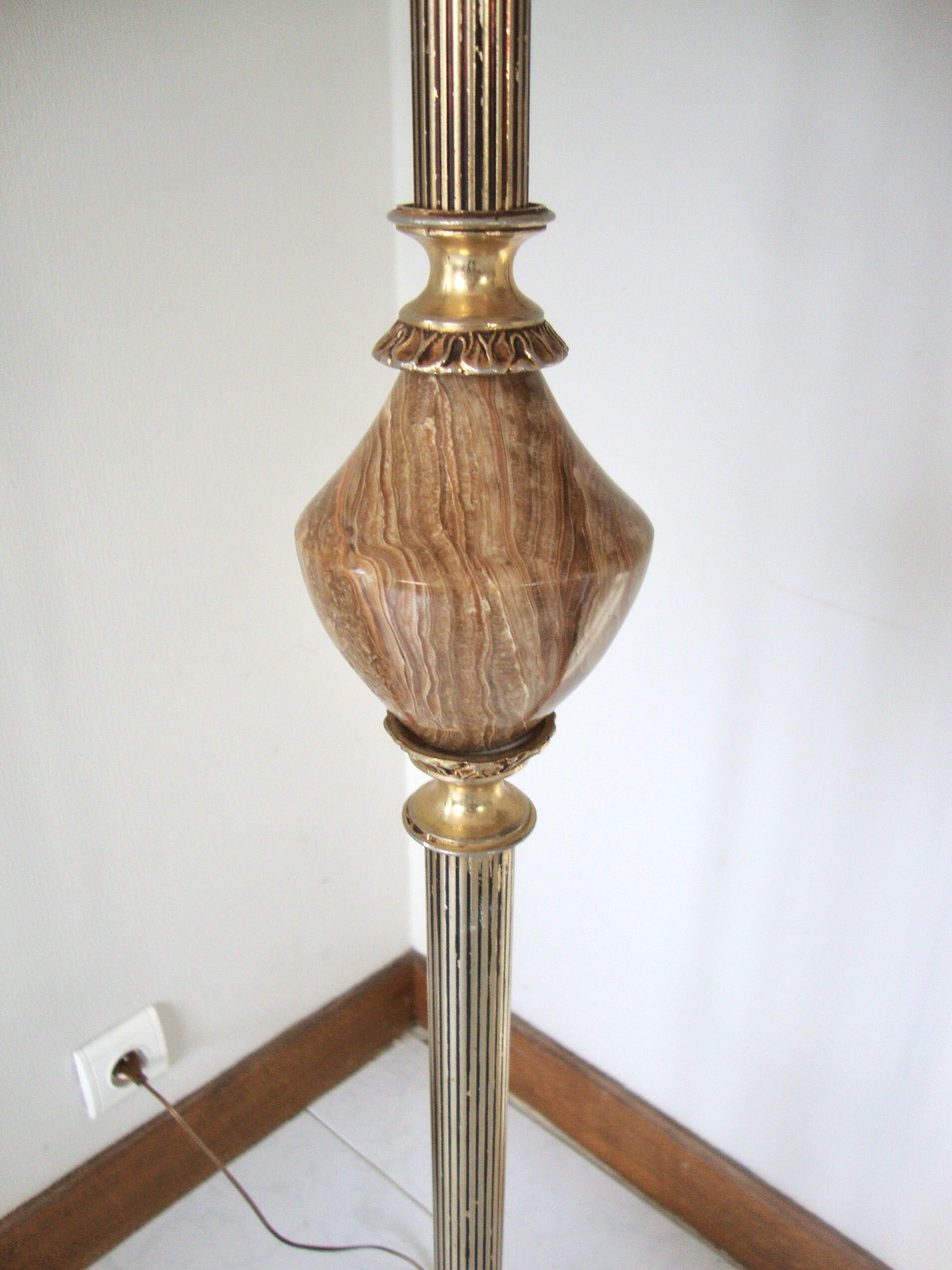 Golden metal lamp lamp 60s