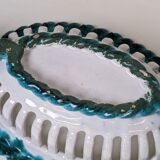 Set of 2 twisted earthenware fruit baskets by Sainte Radegonde, 50s