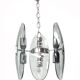 Chrome and smoked glass pendant light