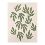 Painting on paper, foliage illustration, painting b205 signed Eawy