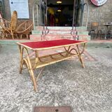 Rattan coffee table circa 1960