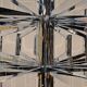Vintage large chrome Italian Space Age pendant lamp Sciolari