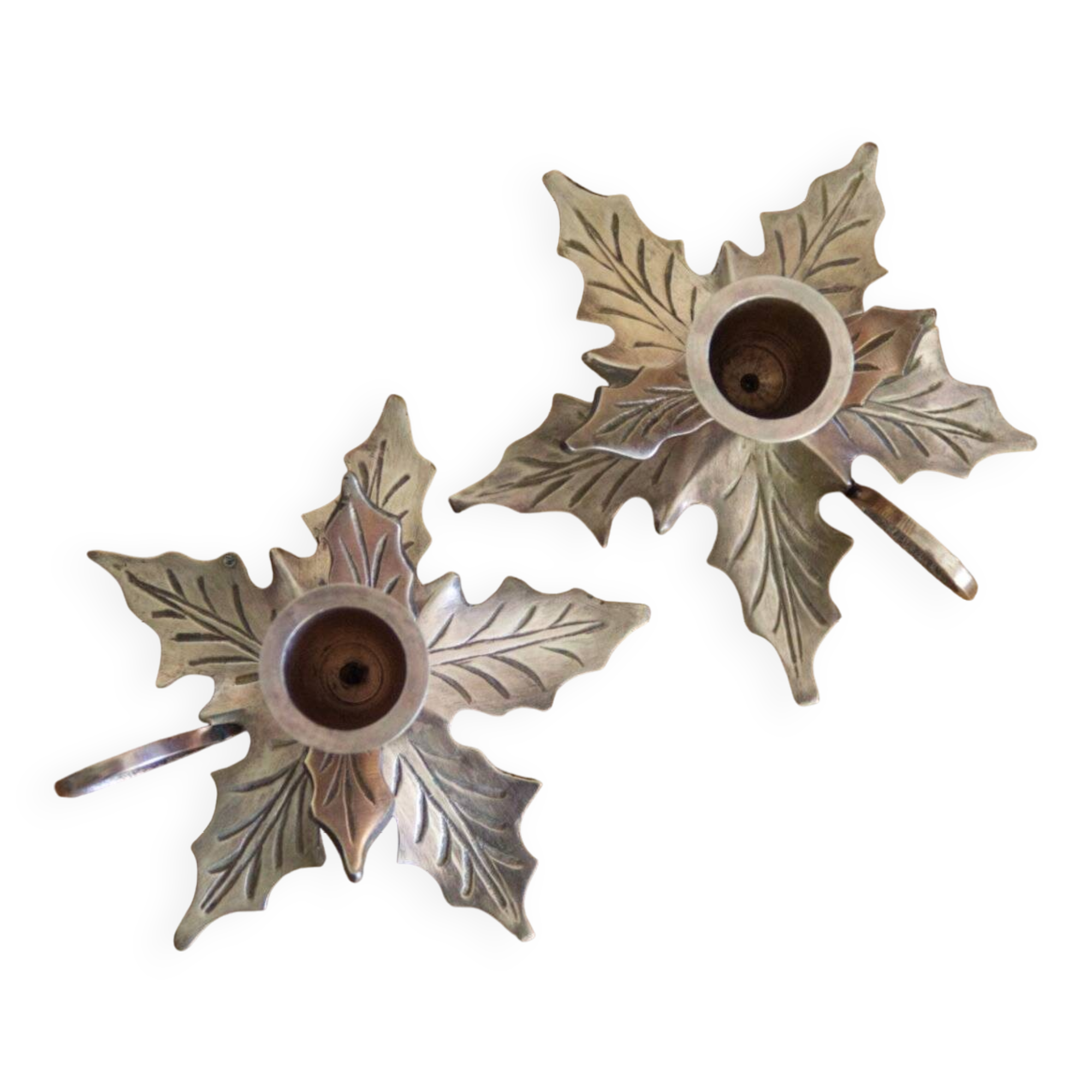 Pair of brass candlesticks