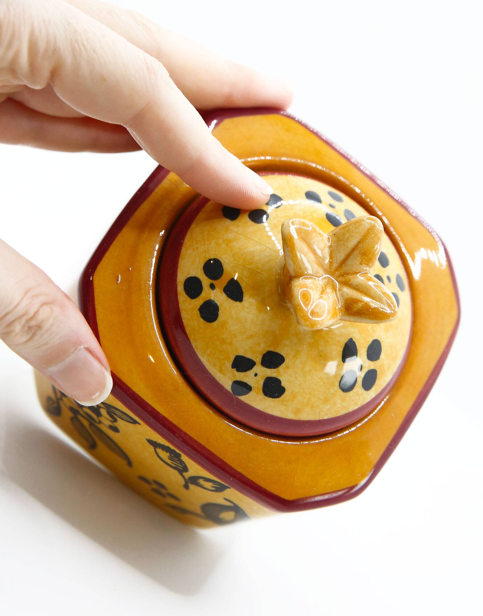 Tropical earthenware box by Gallo Design Villeroy and Boch Group like a sugar bowl