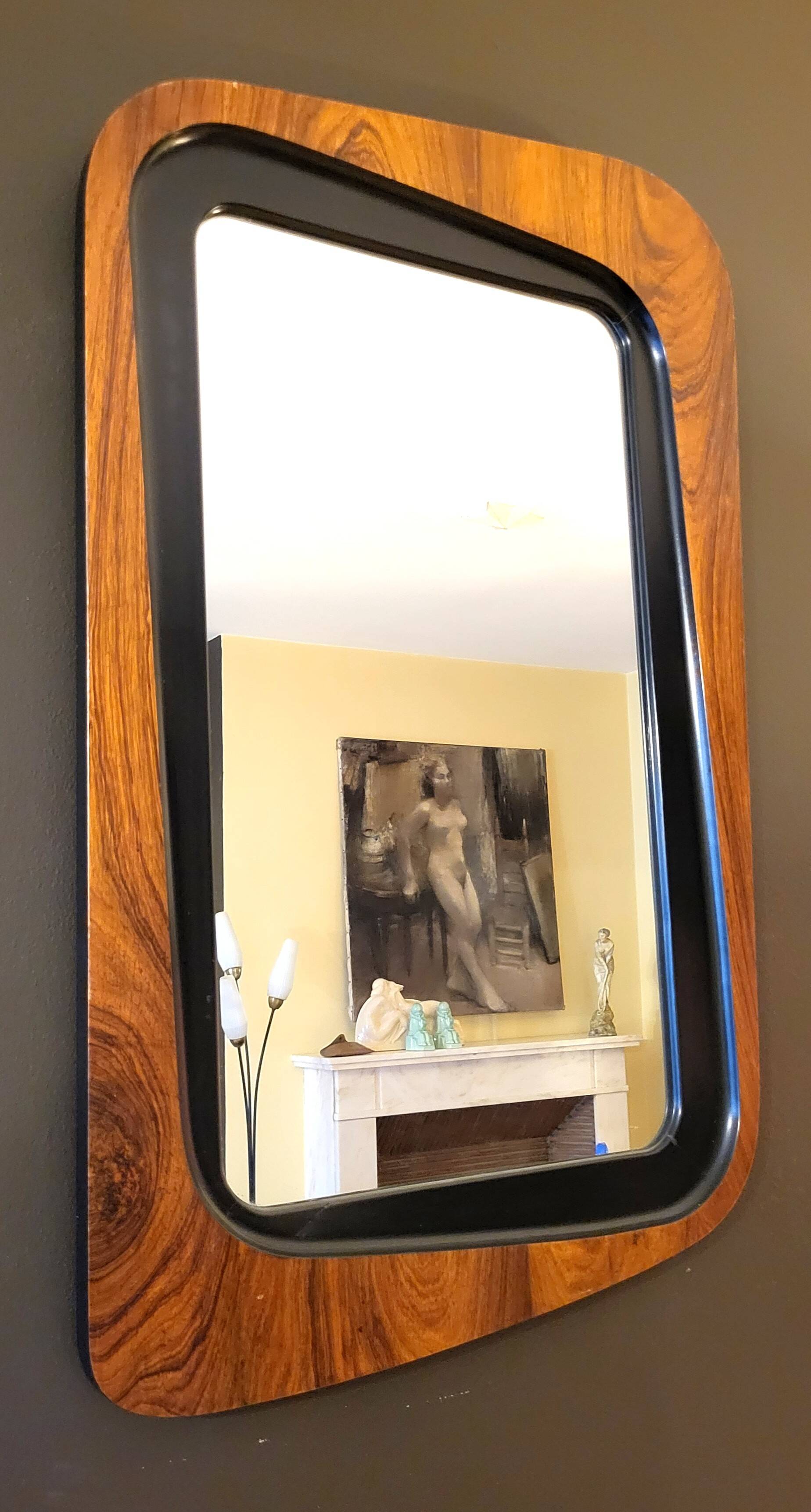 Rosewood Mirror Glas & Trä Sweden 50"
