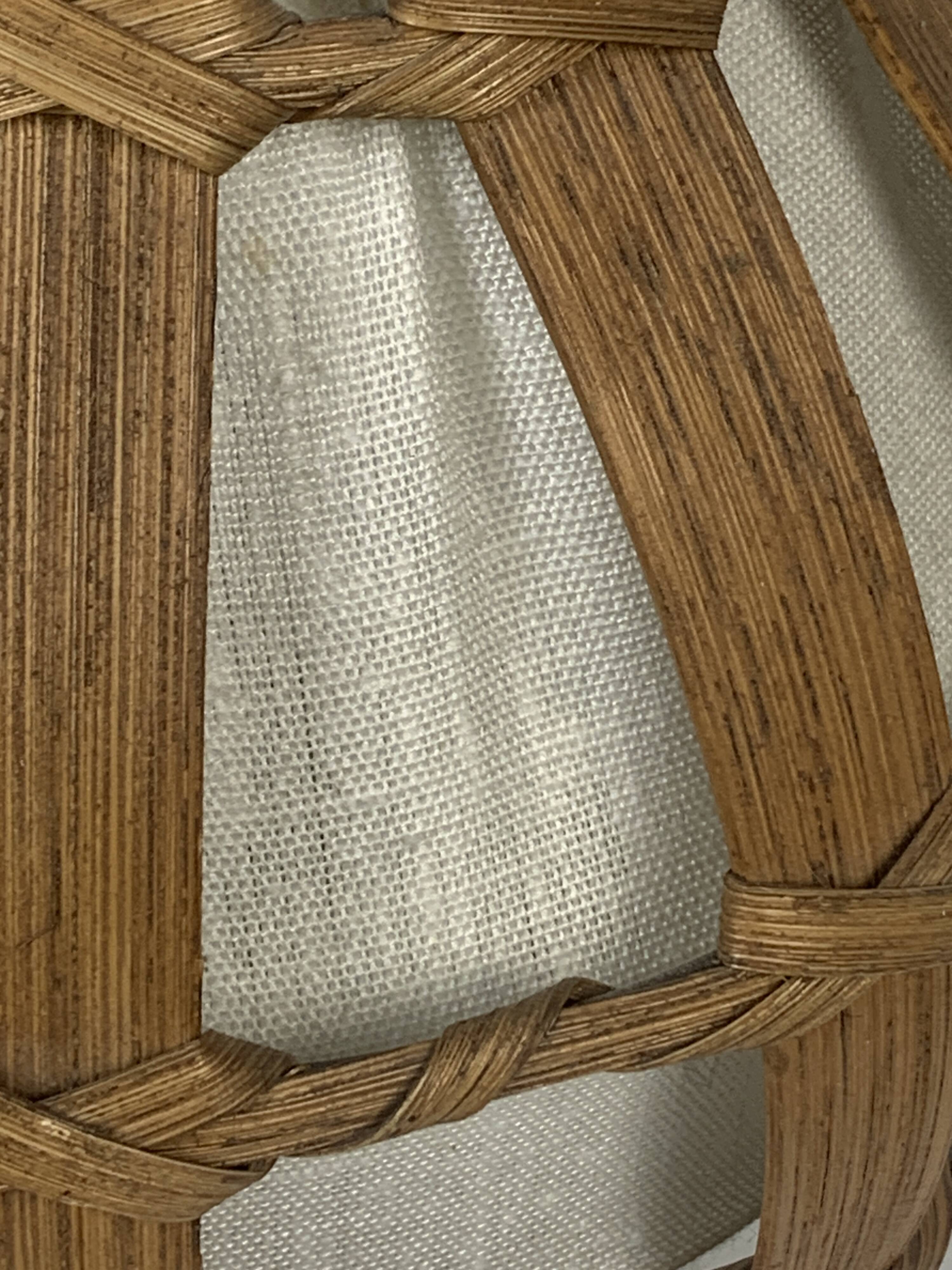 2 appliques danoises en placage de bois et tissu, années 1970