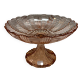 Compotier en verre rose