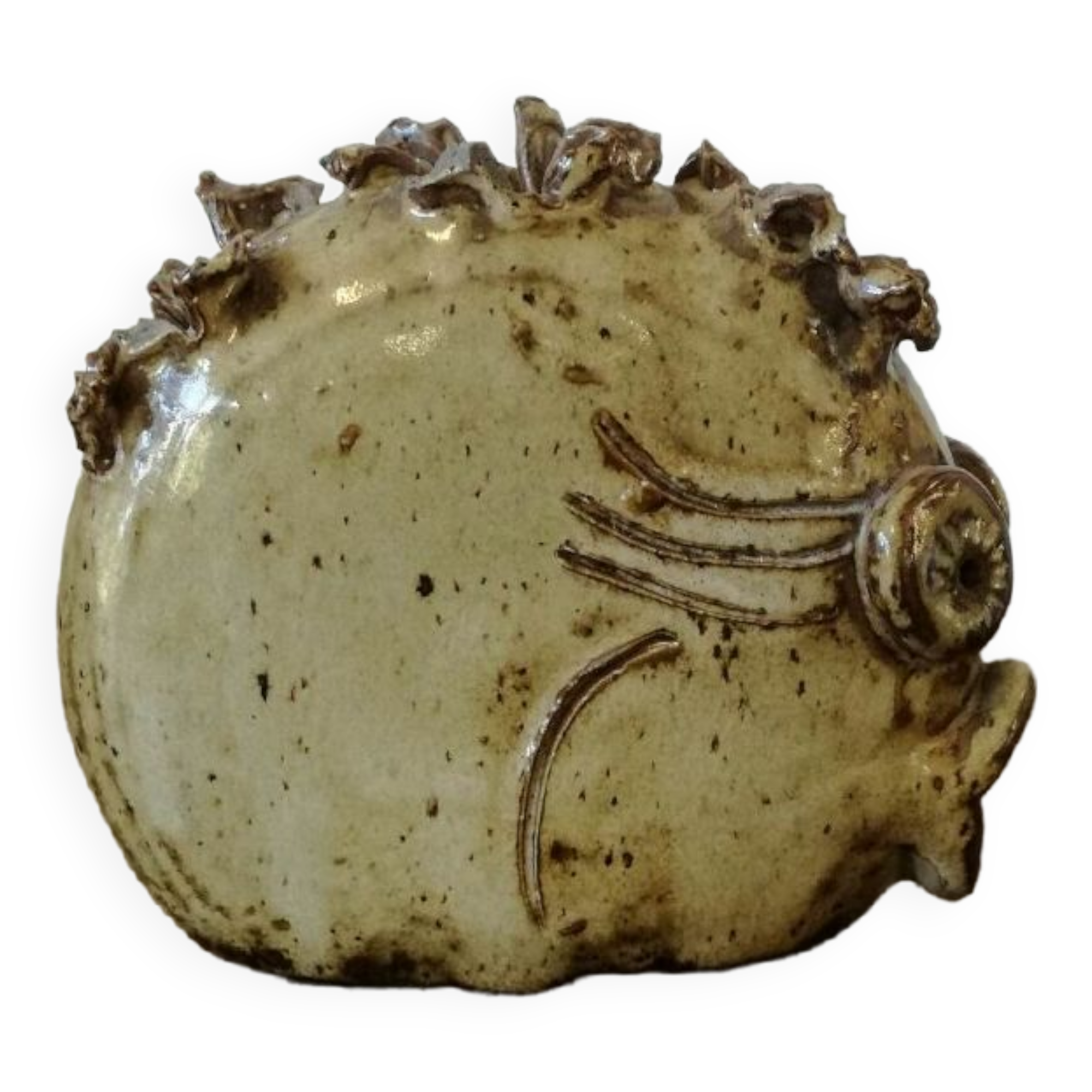 Pique vase zoomorphic flowers by Alexandre kostanda Vallauris