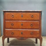 Transitional style inlaid chest of drawers