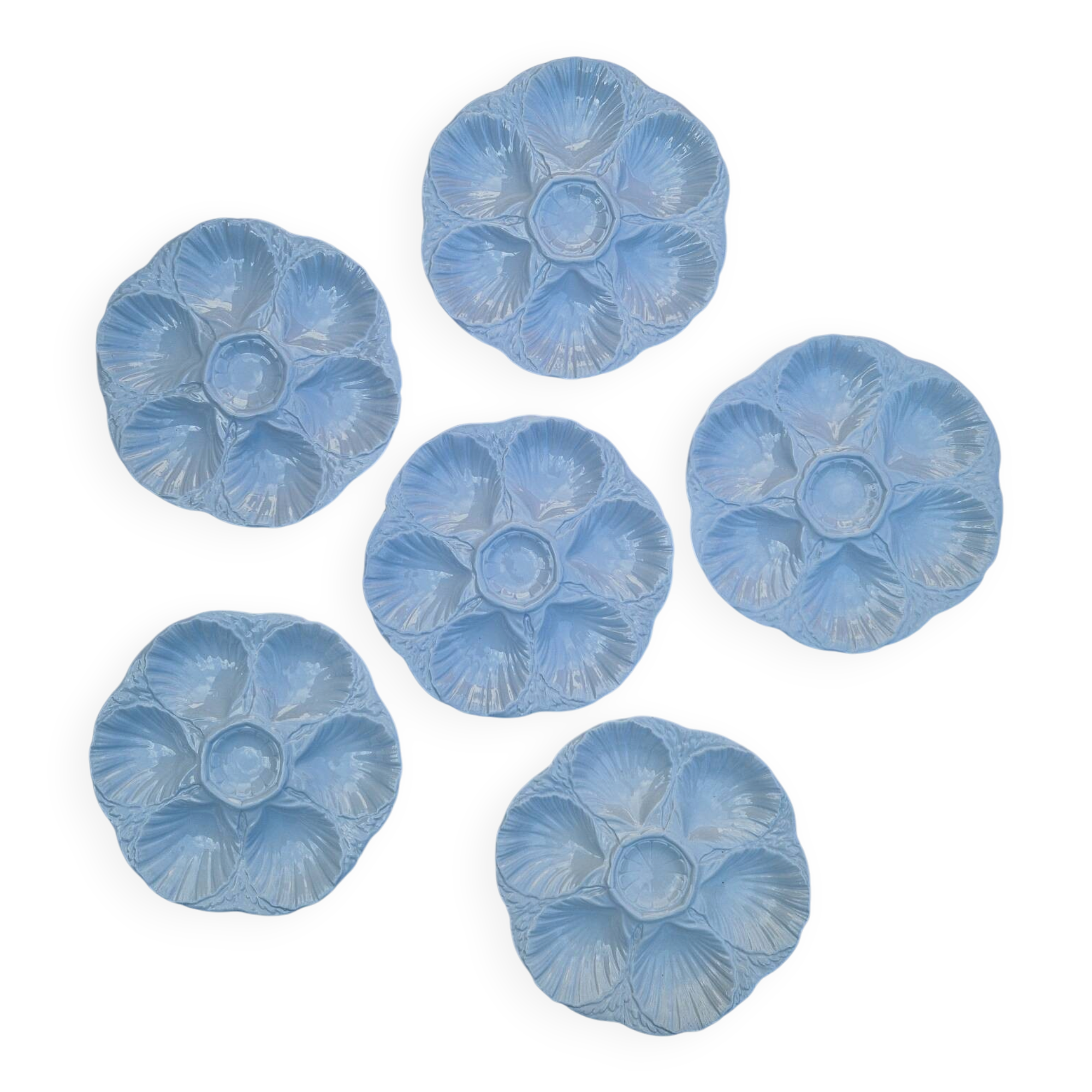 Set of 6 shell plates