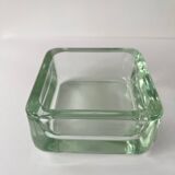 Solid square ashtray made of thick glass