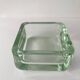 Solid square ashtray made of thick glass