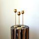 Pierre Forssell, Tulip chandeliers, brass, Skultuna, Scandinavian Modern