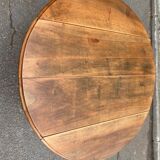 Louis Philippe oval drop-leaf table in solid wood, 19th century