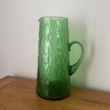 Carafe à orangeade vintage en verre vert