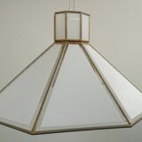 White glas ceiling lamp attr. by jean claude mahey