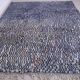 Blue Handmade Beni merirt Rug 258 x 305 cm - Abstract Wool Rug - Berber Rug