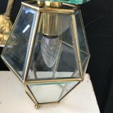 Lantern in glass and brass
