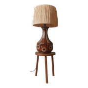 Vintage ceramic lamp base Scandinavian decoration retro floor lamp shades of brown