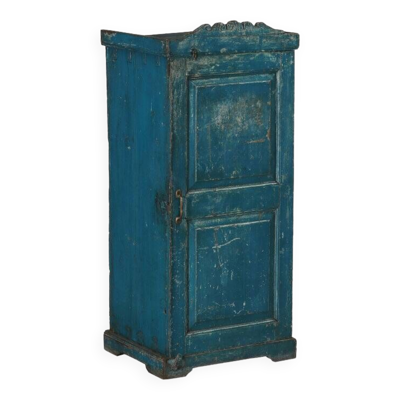 Buffet indien armoire bleu ancien bois teck patine et piece d'origine